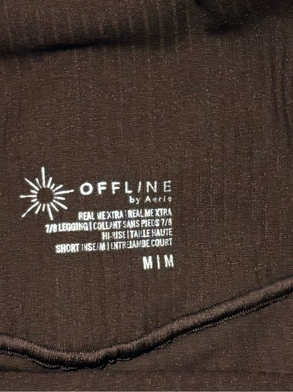 New OFFLINE By Aerie Real Me XTRA High Waisted Ribbed Legging Deep Earth Brown M - Picture 10 of 12